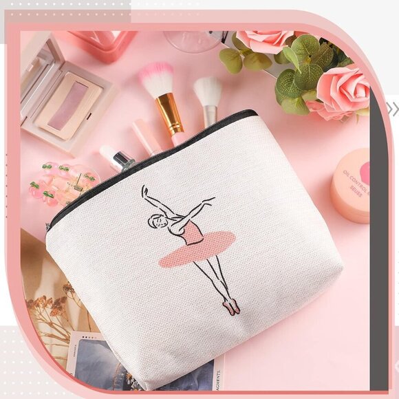 6 Pcs Dance Makeup Bag Gift Dancer Cosmetic Bags Ballet Teacher Gift Toiletry Zi - Picture 6 of 7